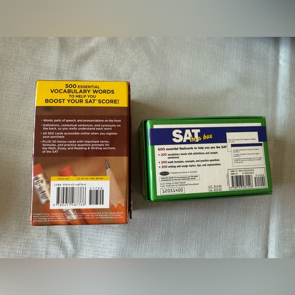 SAT Flashcards. Two boxes. - Picture 3 of 4